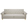 Ausziehbares 3-Sitzer-Sofa mit Capitonné-Steppung, beige